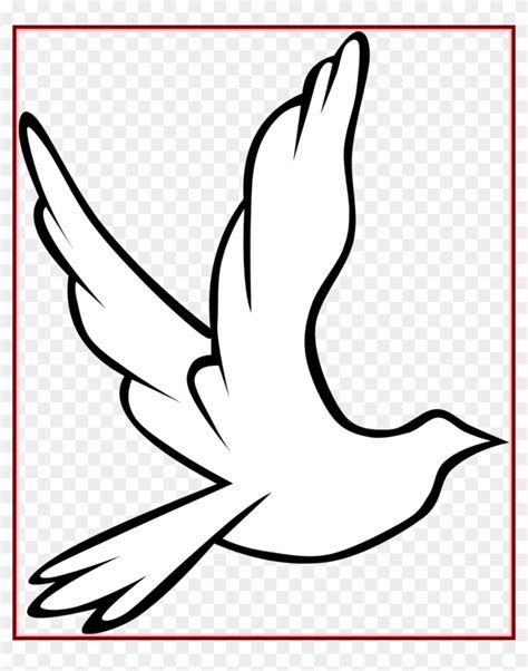 Download Download Holy Spirit Dove Outline Clipart Pigeons And - Flying Bird Black And White ...