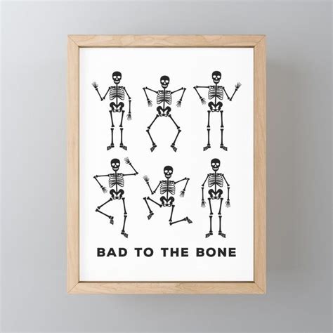 Bad to the Bone Skeleton Art Print