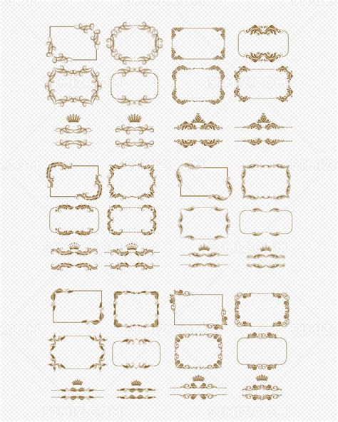 精美欧式花纹边框矢量素材免费下载 觅知网