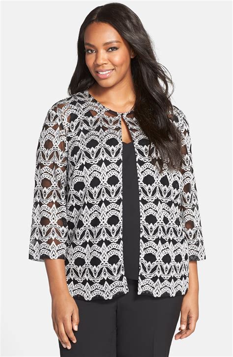 Alex Evenings Lace Print Twinset Plus Size Nordstrom