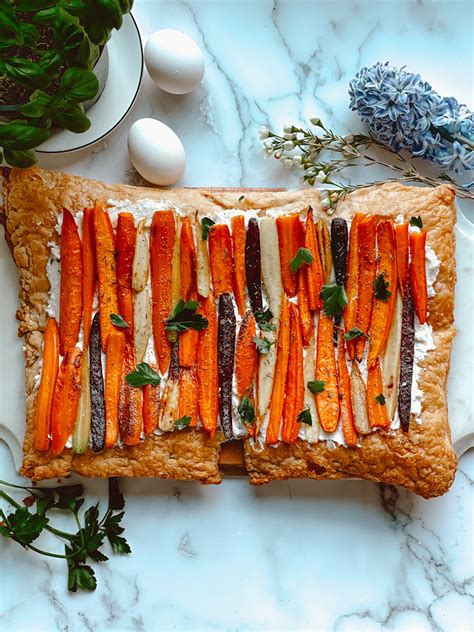 Carrot Tart With Honey Ricotta And Goat Cheese Thyme With Caroline