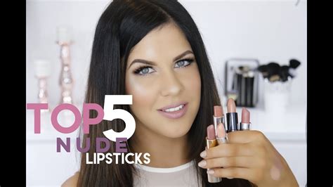 TOP 5 NUDE AFFORDABLE LIPSTICKS YouTube