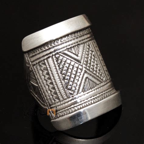 Bijoux Touareg Ethniques Bague Chevali Re En Argent Grav E Homme Femme