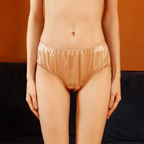 Pure Mulberry Silk Bikini Panties Mid Waist Set Of Nine Soft Strokes Silk Wolf Badger