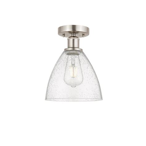 Innovations Bristol Glass 7 5 In 1 Light Brushed Satin Nickel Seedy