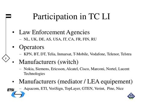 Ppt Etsi Technical Committee Lawful Interception Etsi Tc Li