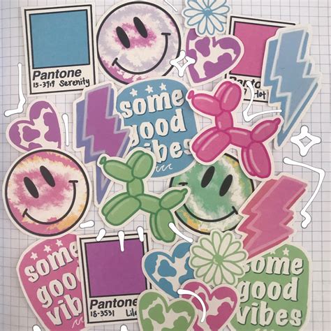 Y2k Styled Sticker Pack For Decorations And More Etsy