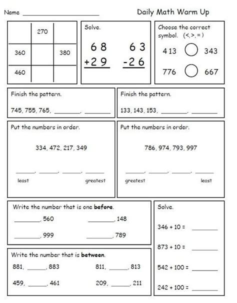 2nd Grade Morning Work Worksheets Worksheets Master