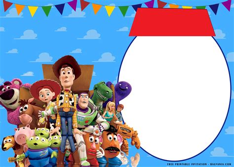 Free Printable Toy Story Baby Shower Invitation Templates