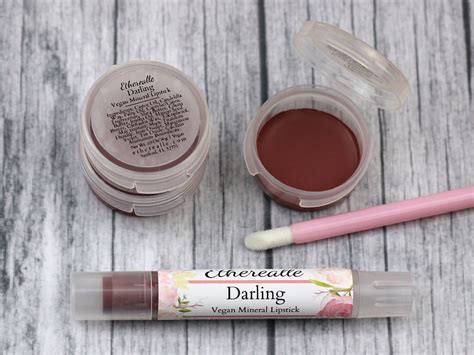 Vegan Lipstick Darling Medium Rose Brown Nude Etsy