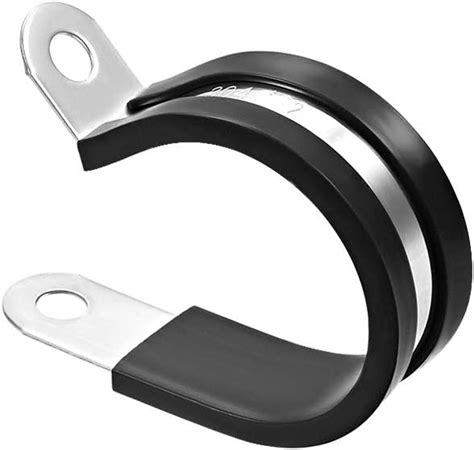 Uxcell 1 1432mm Cable Clamp 304 Stainless Steel Rubber Cushioned