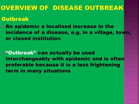 Epidemiology Bsph 122 Outbreak Investigation And Response Ppt Download