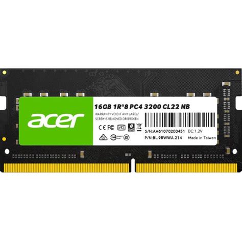 Acer So Dimm Ddr Mhz Gb Bl Bwwa