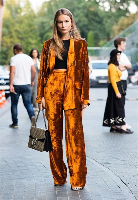 The Best Velvet Pieces To Wear For Fall Velvet Clothes Cool Street Fashion Milano Fashion Week