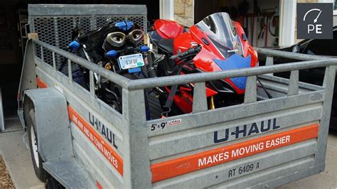 How To Haul Two Motorcycles With A 5x9 U Haul Trailer Youtube