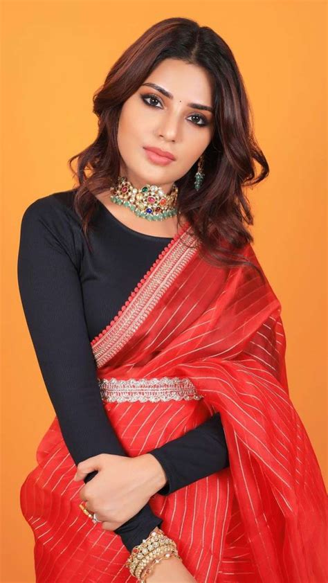 Tamil Actress Aathmika Enchanting Looks In Stunning Sarees Trendy