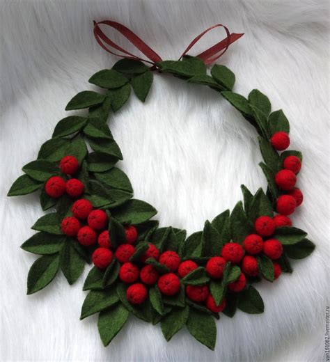 Felt Poinsettia Christmas Wreath Artofit