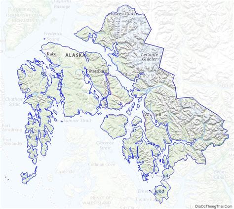 Map of Petersburg Borough, Alaska - Thong Thai Real