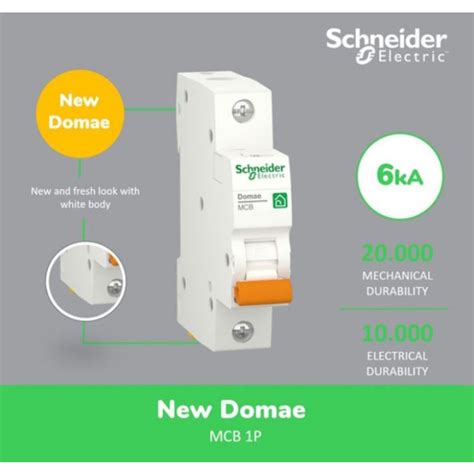 Jual MCB 16A 1 Phase Schneider Domae Domf01116 MCB 16 Ampere 1 Phase