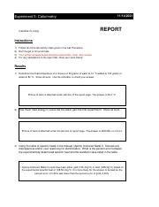 Lab 09 - Calorimetry - Report.pdf - Experiment 5: Calorimetry Caroline ...