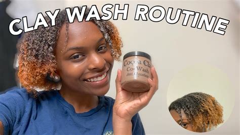 Natural Hair Clay Wash Routine Wash Day Clay Mask For Hair Growth Youtube