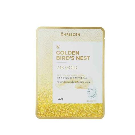 Chriszen Golden Bird's Nest & 24K Gold Rejuvenate Ampoule Mask 30g 30g ...