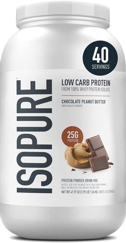 Isopure Low Carb Protein Powder Chocolate Peanut Butter -- 40 Servings ...