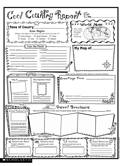 6 Best Images Of Country Report Printable Template Scholastic Country