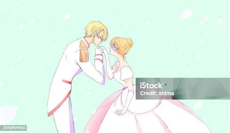 The Prince Kisses The Back Of The Princesss Hand Stock Illustration