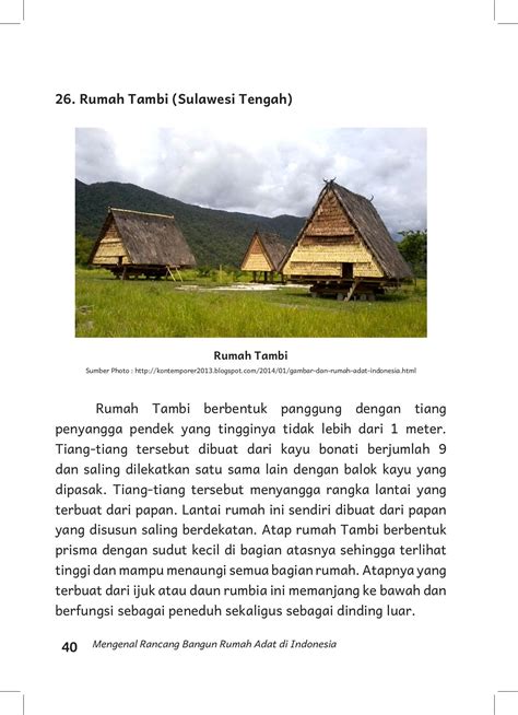 Mengenal Rancang Bangun Rumah Adat Di Indonesia SD NEGERI 1 TAMANREJO