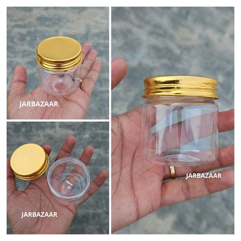 Ml Round Pet Jar With Metal Caps Jarbazaar