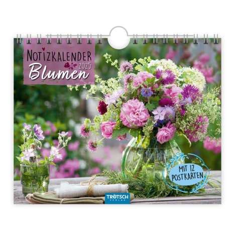 Tr Tsch Notizkalender Querformat Notizkalender Blumen Mit