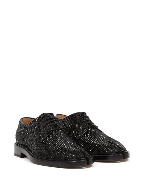 Maison Margiela Tabi rhinestone-embellished Brogues | Black | FARFETCH AO