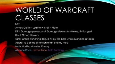 World of Warcraft Classes | PPT | Free Download