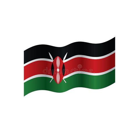 Kenya Flag Vector Illustration Stock Illustration Illustration Of