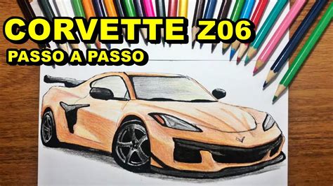 Chevrolet Corvette Z I Como Desenhar Realista Passo A Passo