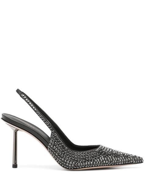 Le Silla Bella Mm Crystal Embellished Pumps Black Farfetch Uk