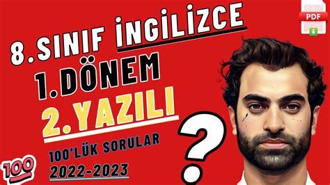 8 Sinif İngİlİzce 1 DÖnem 2 Yazili Sorulari Ve Cevaplari 2022 2023