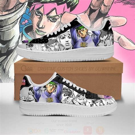 Hot Rohan Kishibe Manga Style Jojo Anime Naf Nike Air Force Shoes Boxbox Branding Luxury T
