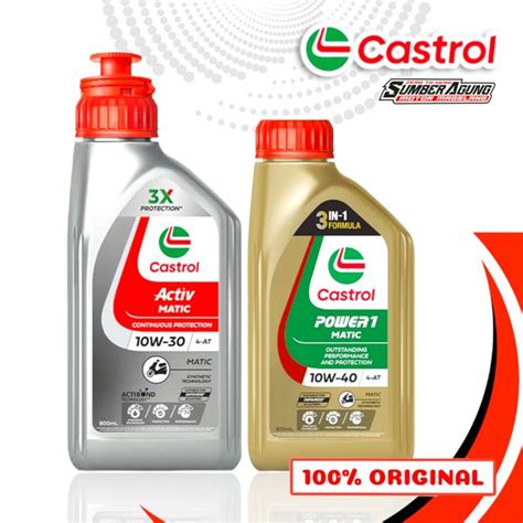 Jual Oli 4t Oli Mesin Matic Castrol Activ Matic Sae 20w 40 Volume 800