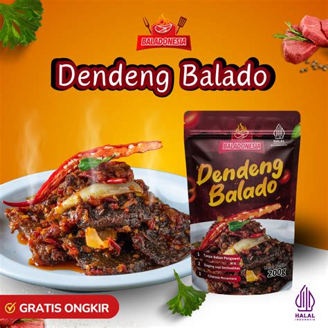 Jual Baladonesia Dendeng Balado Gr Daging Sapi Dendeng Balado