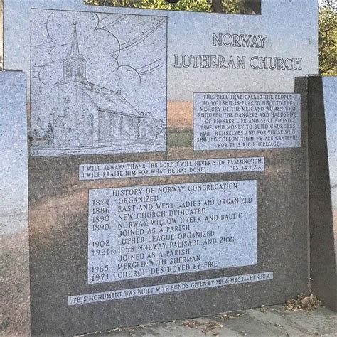 Norway Lutheran Church Historical Marker