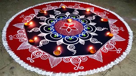 Very Easy Rangoli For Diwali L Simple Sanskar Bharti Diwali Rangoli