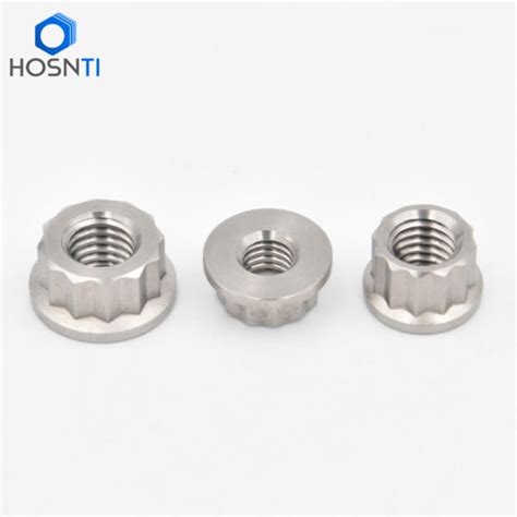 Grade 5 Ti6Al4V 12 Point Titanium Nuts Baoji HOSN Titanium Co Ltd