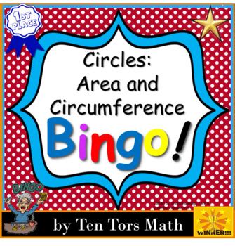 Circles Area And Circumference Bingo Game Activity By Tentors Education