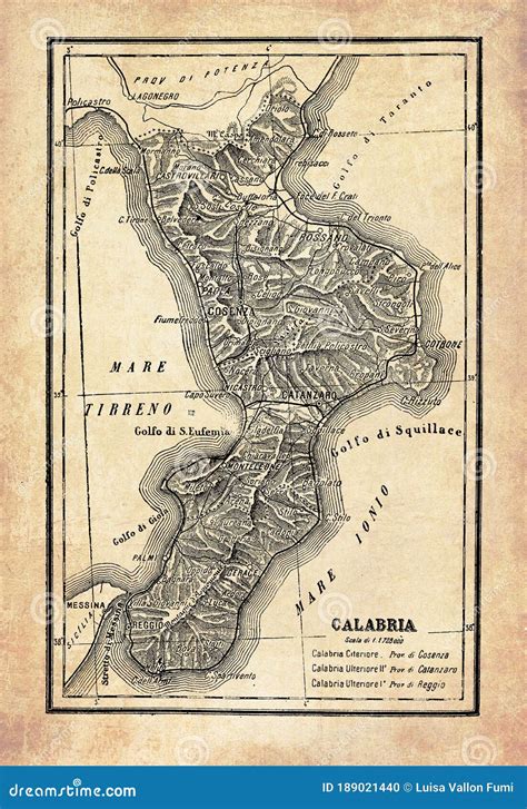 Calabria Region Map Stock Photography CartoonDealer 194485766