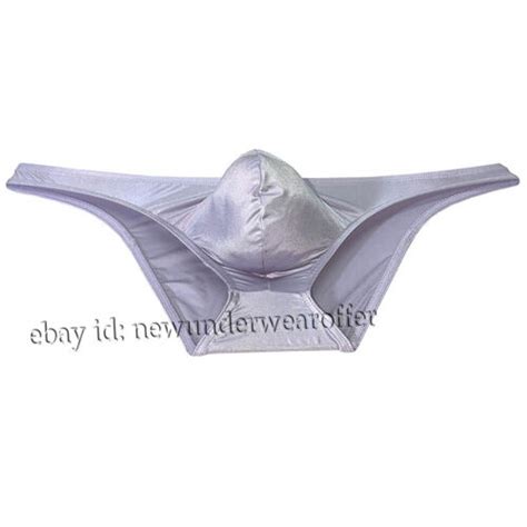 Men S Silk Satin Bikini Briefs Underwear Enhance Pouch Cheeky Briefs Underpants Ebay
