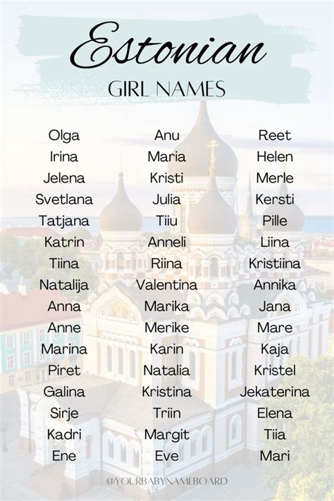 Estonian Baby Girl Names en 2024 | Nombres de personajes, Nombres de ...