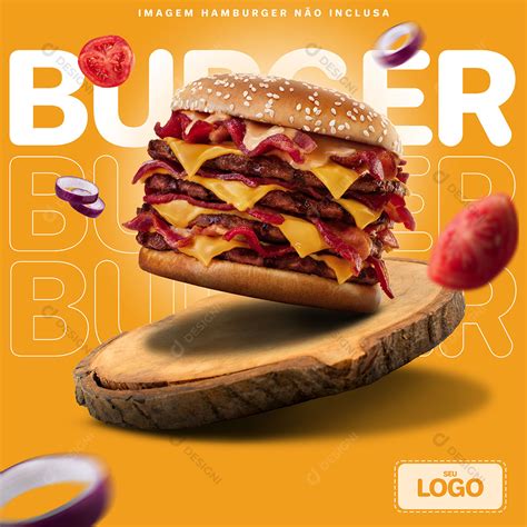 Hamburgueria Burguer Social Media PSD Editável download Designi