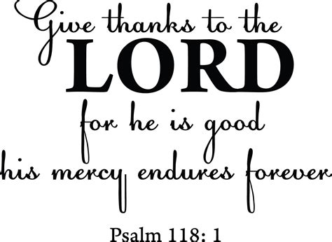 Black 22 X16 Decaltor Psalm 1181 Oh Give Thanks To The Lord For He